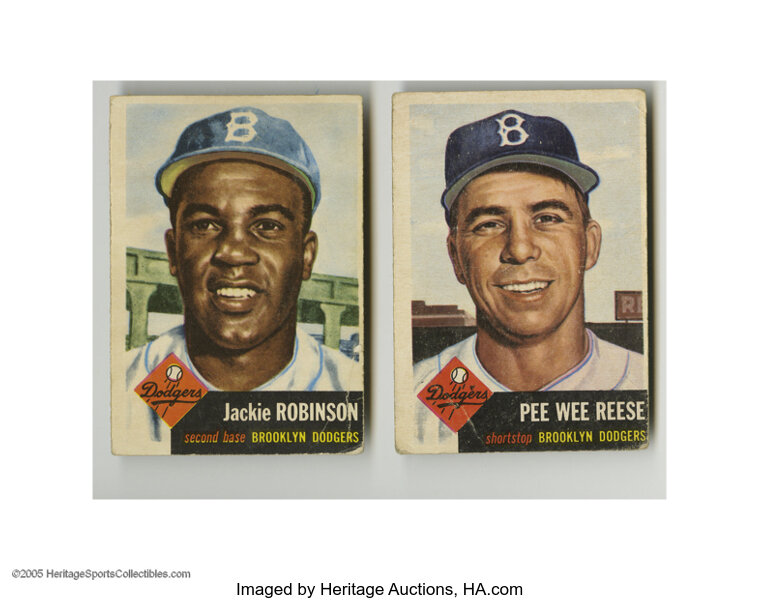  1953 Topps # 76 Pee Wee Reese Brooklyn Dodgers