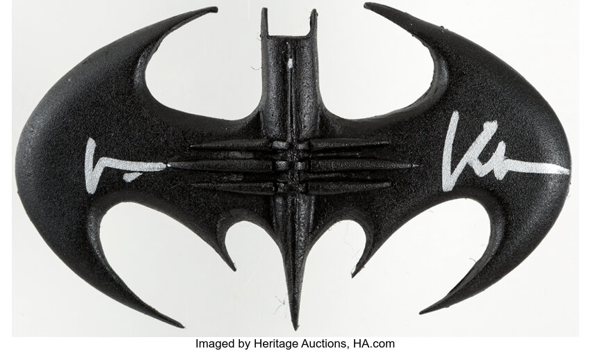 Val Kilmer Autographed Batman Forever Mini Batarang Dc Celebrity Lot 11700 Heritage Auctions