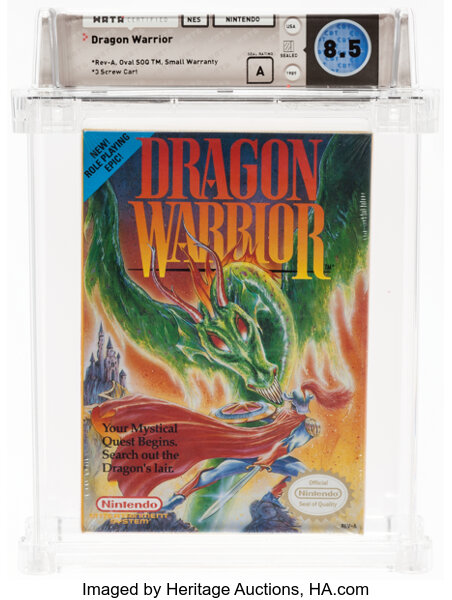 Dragon Warrior Nes Nintendo 19 Wata 8 5 A Seal Rating Lot Heritage Auctions