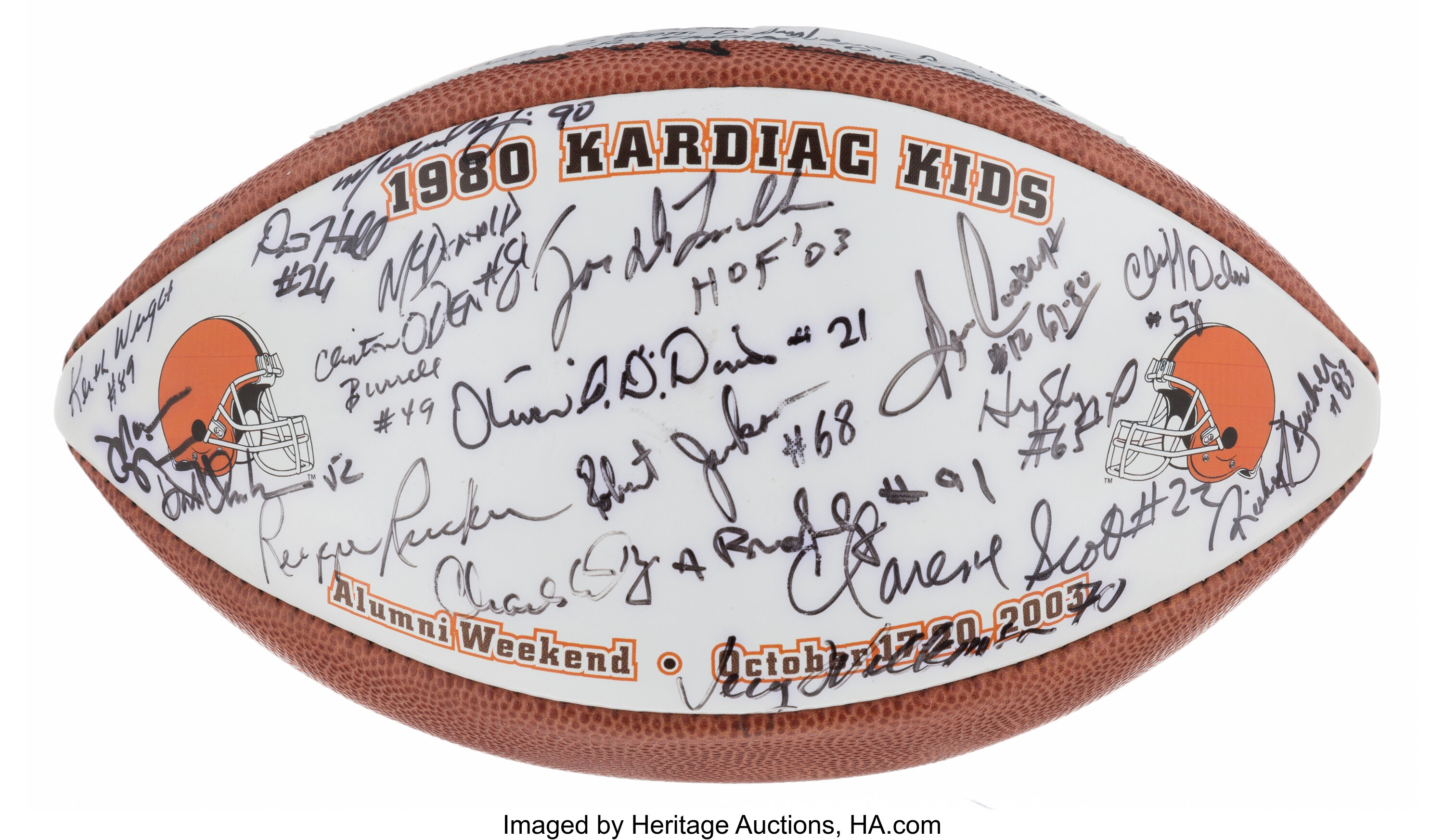 Lot Detail - Autographed 1980's-90's Cleveland Browns NFL Snap