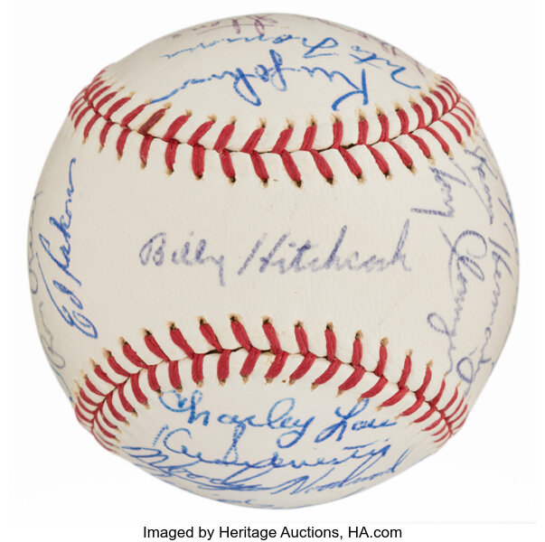 1967 Atlanta Braves Team Signed Baseball (26 Signatures)., Lot #41109