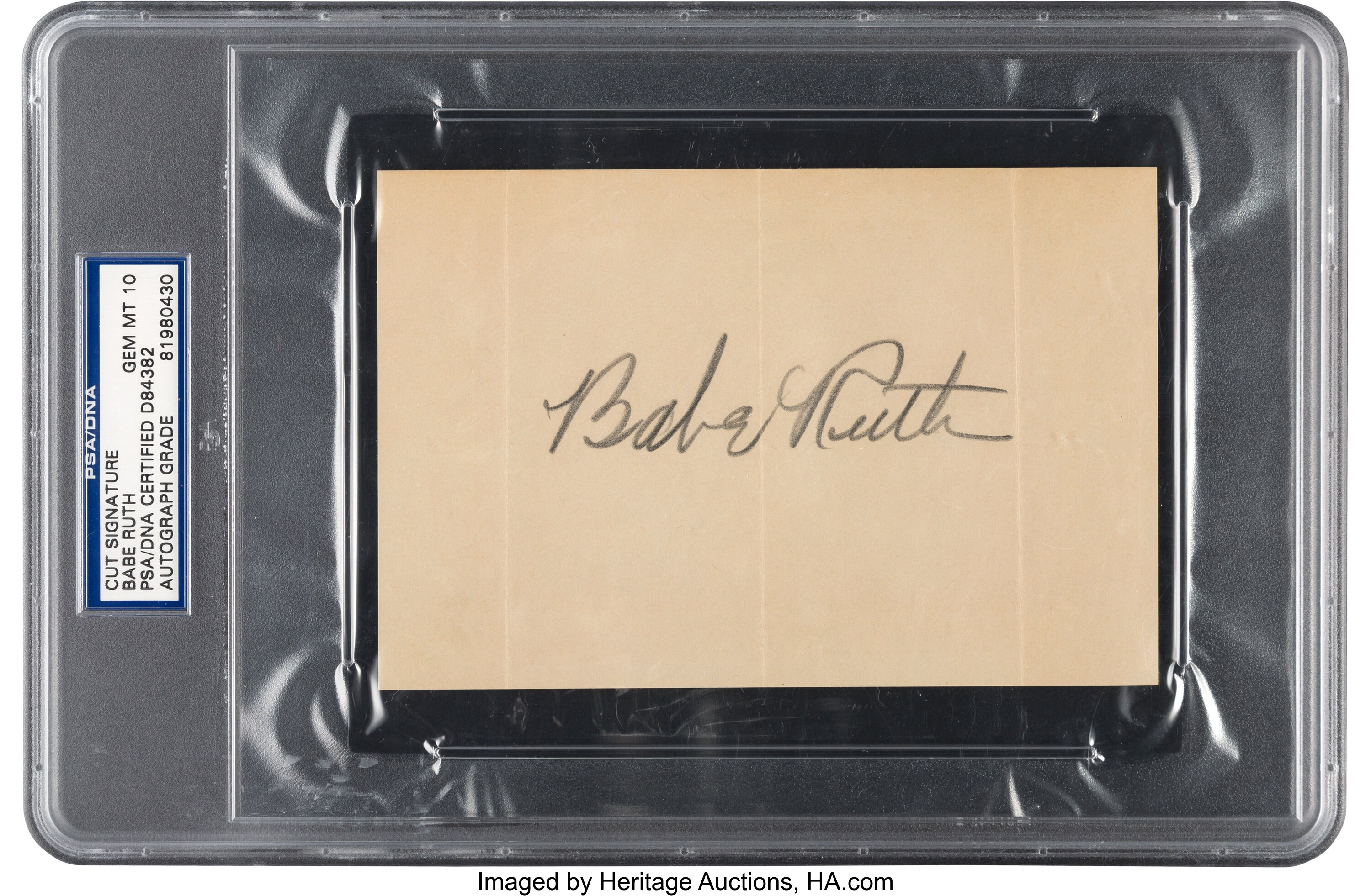 Babe Ruth autographed envelope  America's Memories - Authentic