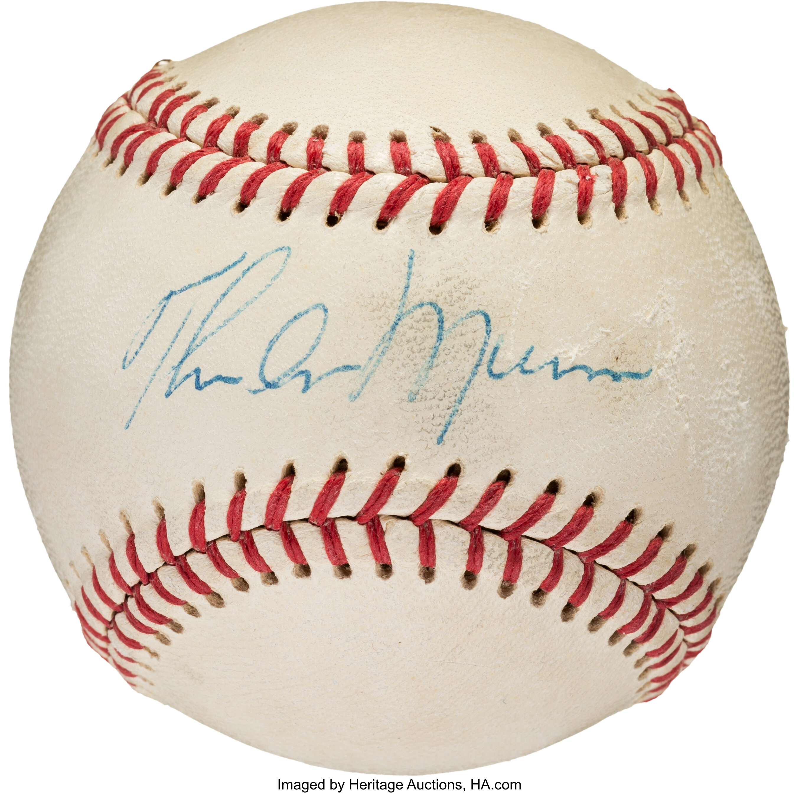 1979 Thurman Munson Single Signed Baseball Signed The Day He Died