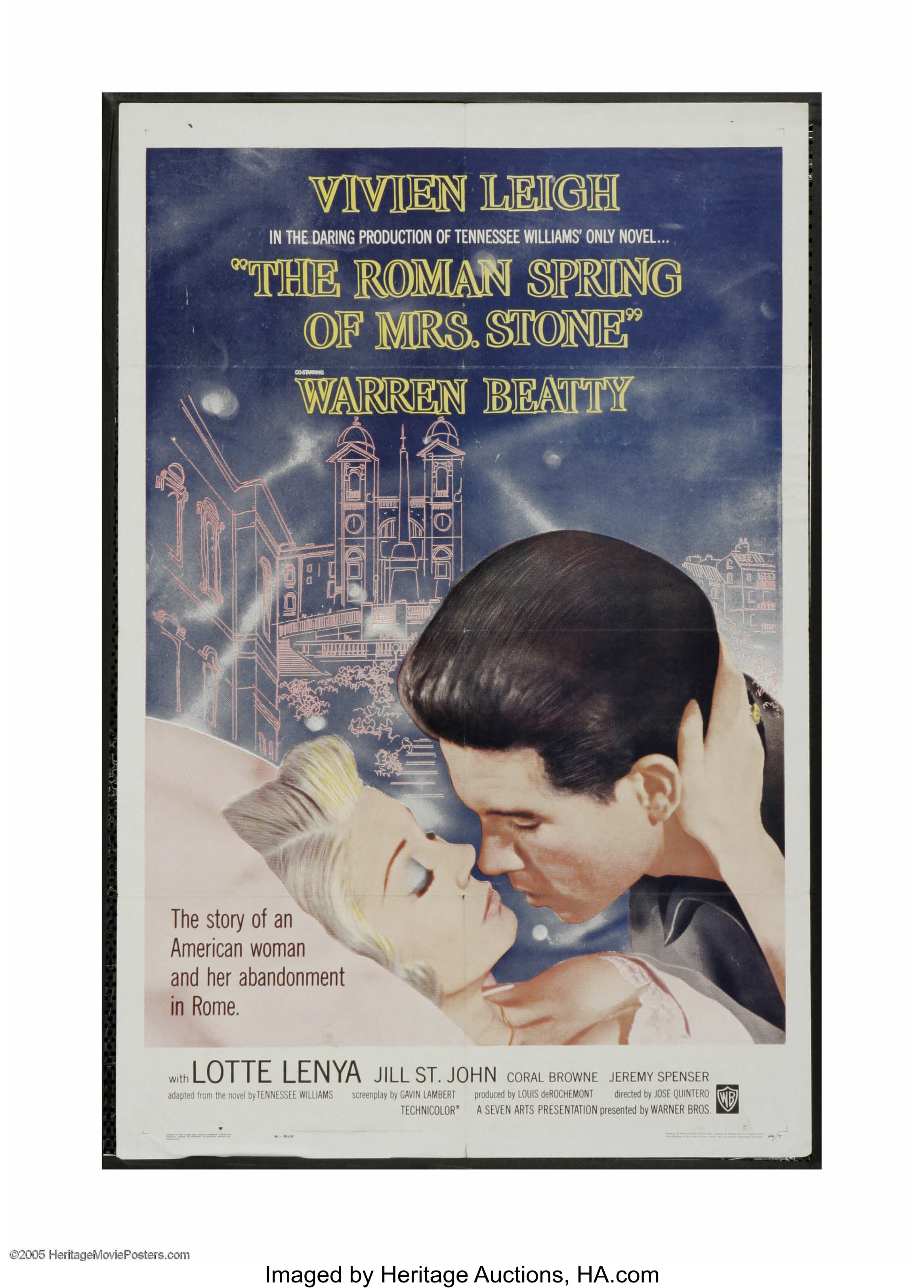 The Roman Spring of Mrs. Stone (Warner Brothers, 1962)... Movie | Lot ...