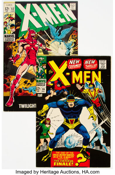 X Men 39 And 52 Group Marvel 1967 69 Total 2 Silver Age Lot Heritage Auctions