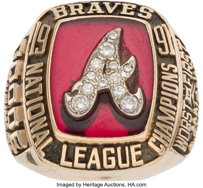 1991 ATLANTA BRAVES NATIONAL LEAGUE CHAMPIONSHIP RING - Buy and