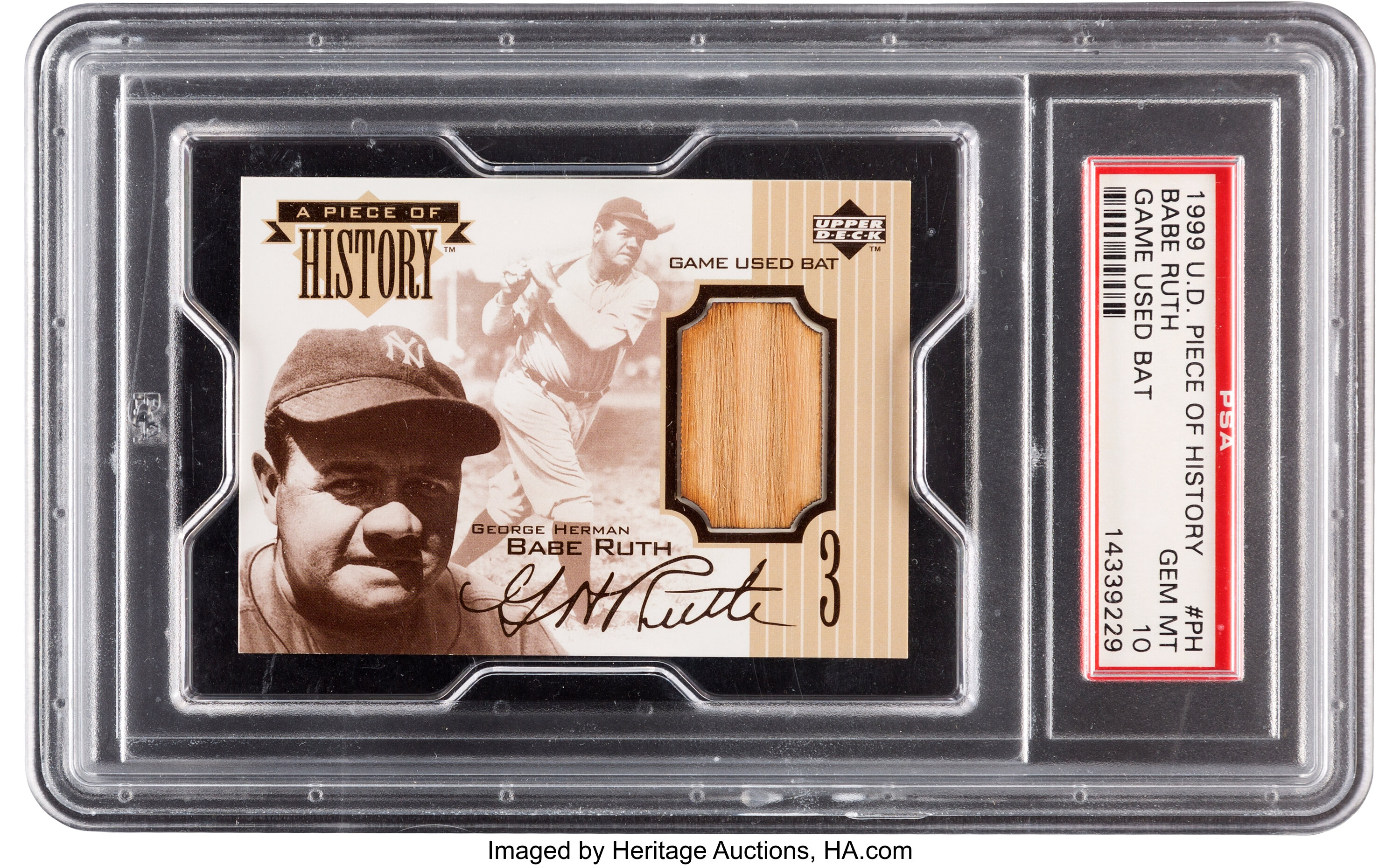 Babe Ruth Game Used Card Framed! Auction