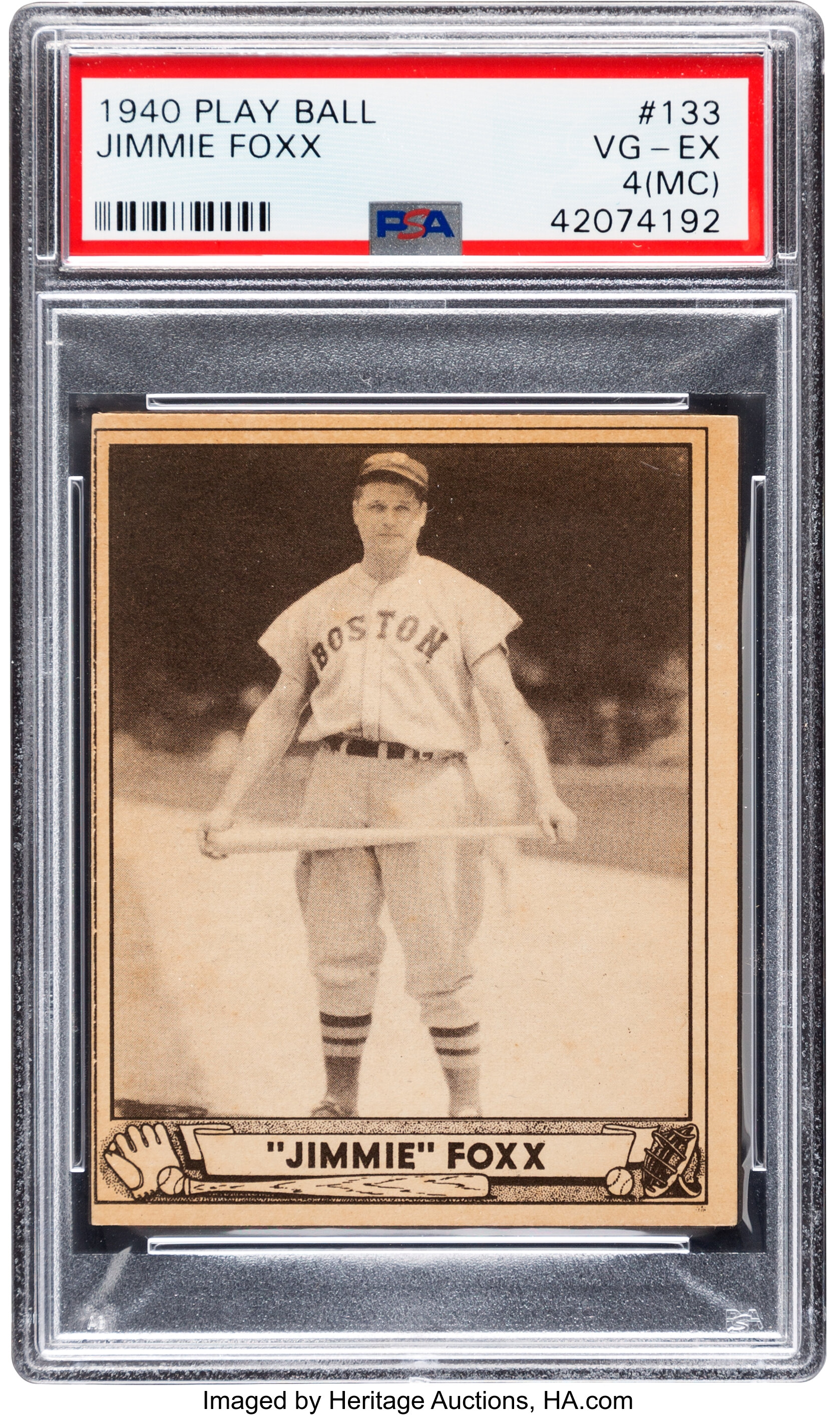 1940 Play Ball #133b Jimmie Foxx Value - Baseball