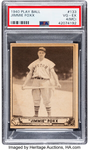 Jimmie Foxx Baseball Cards