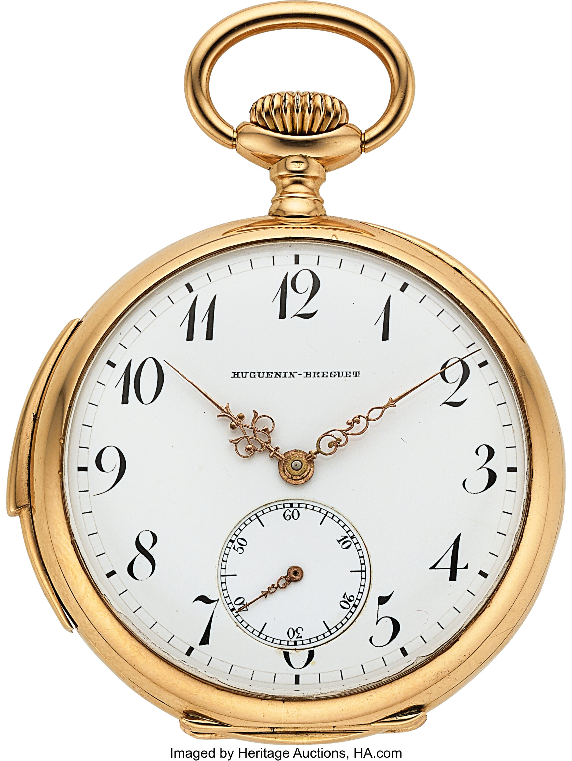 Huguenin Breguet 14k Gold Minute Repeater circa 1910. Lot