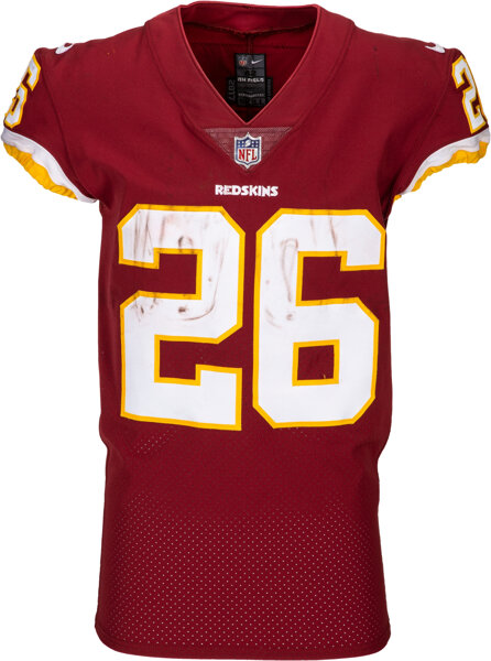 2018 Adrian Peterson Game Worn, Unwashed Washington Redskins Jersey, Lot  #80687