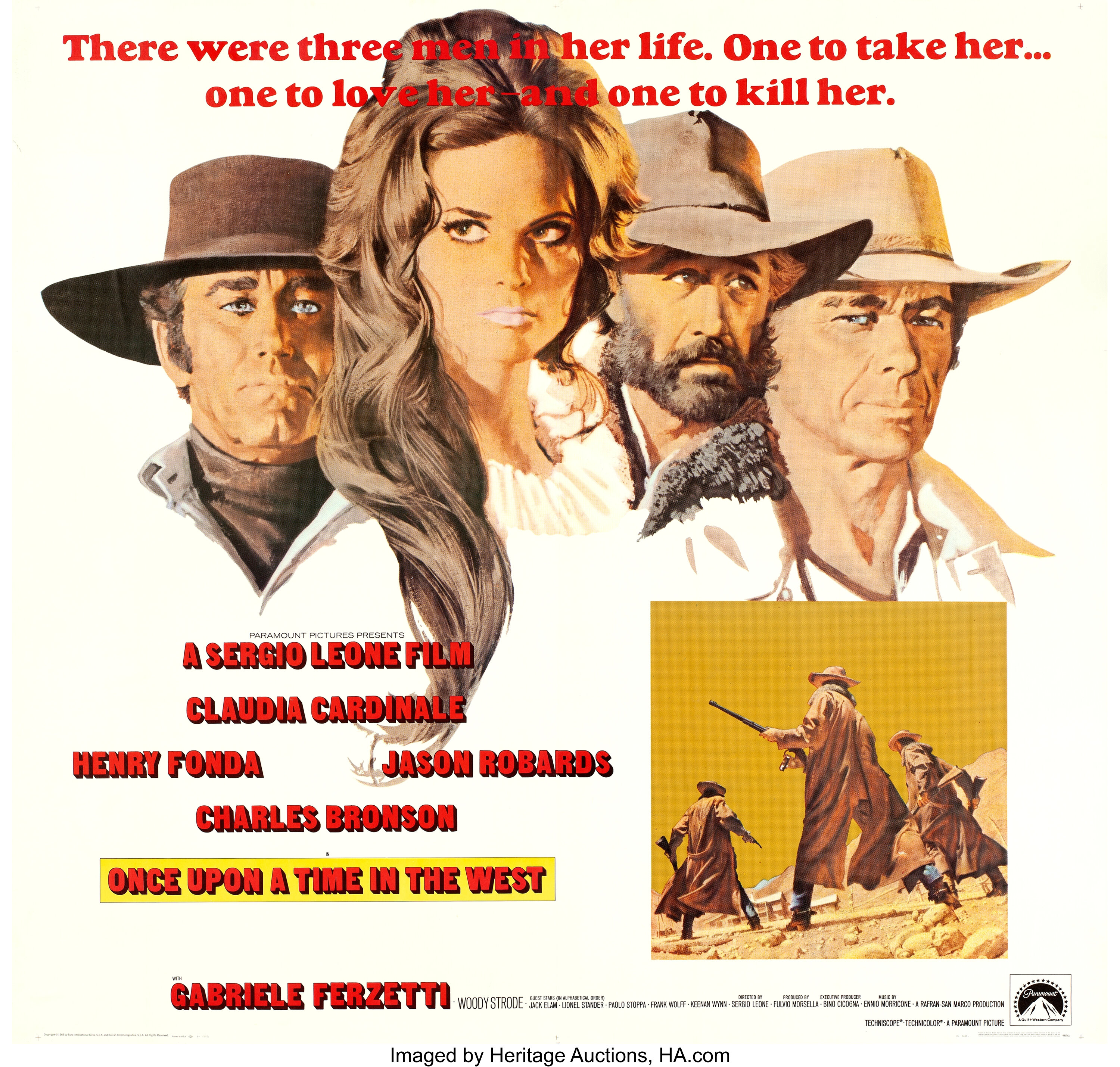 Once Upon a Time in the West (Paramount, 1969). Very Fine on Linen ...