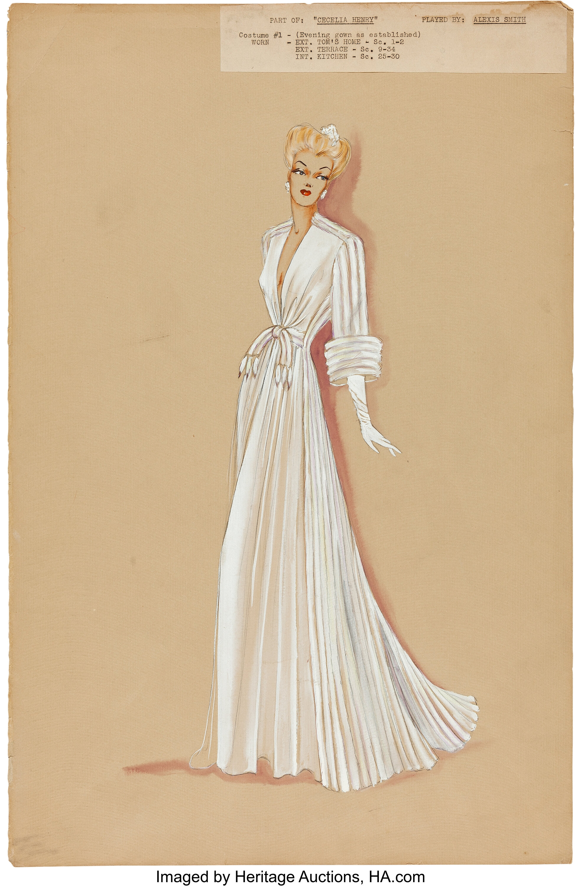 Alexis Smith One More Tomorrow Costume Design. Movie/TV Lot