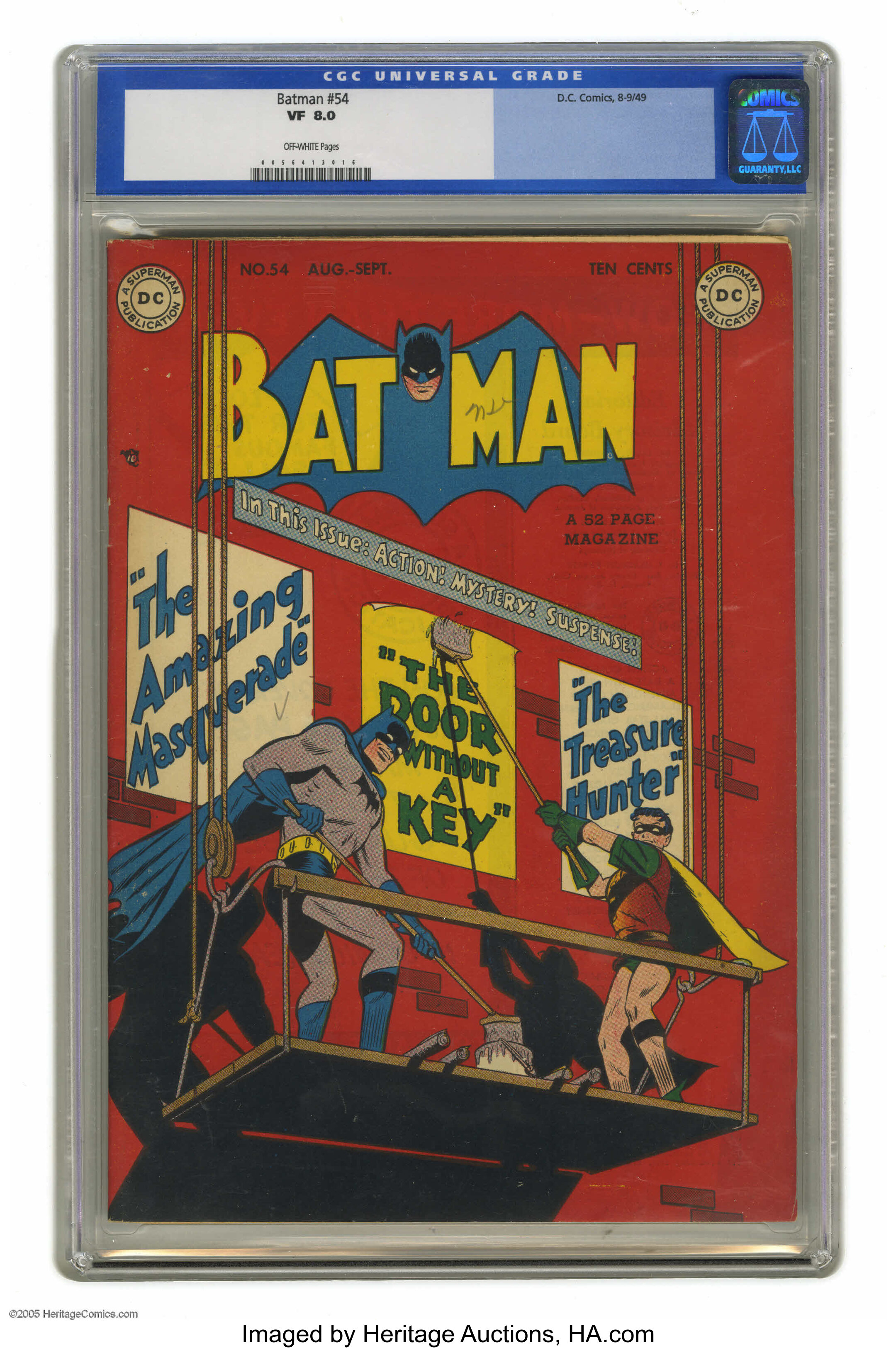 Batman #54 (DC, 1949) CGC VF  Off-white pages. Batman and Robin | Lot  #1065 | Heritage Auctions