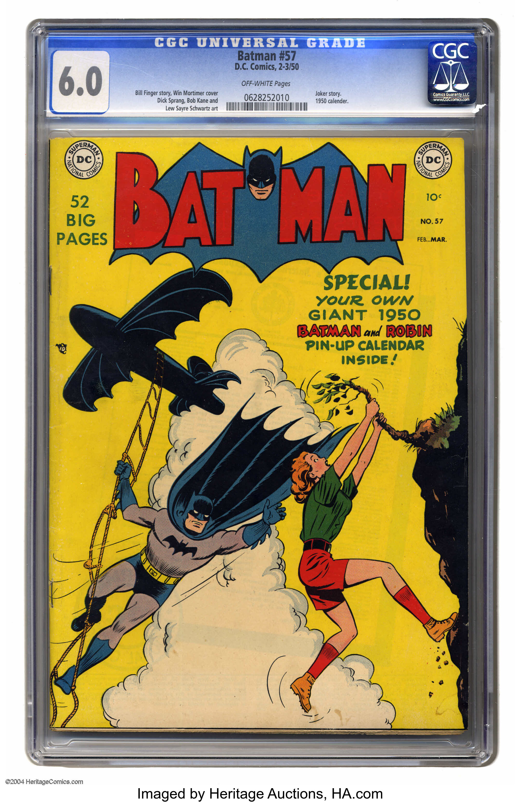 Batman #57 (DC, 1950) CGC FN  Off-white pages. Win Mortimer | Lot #1067  | Heritage Auctions