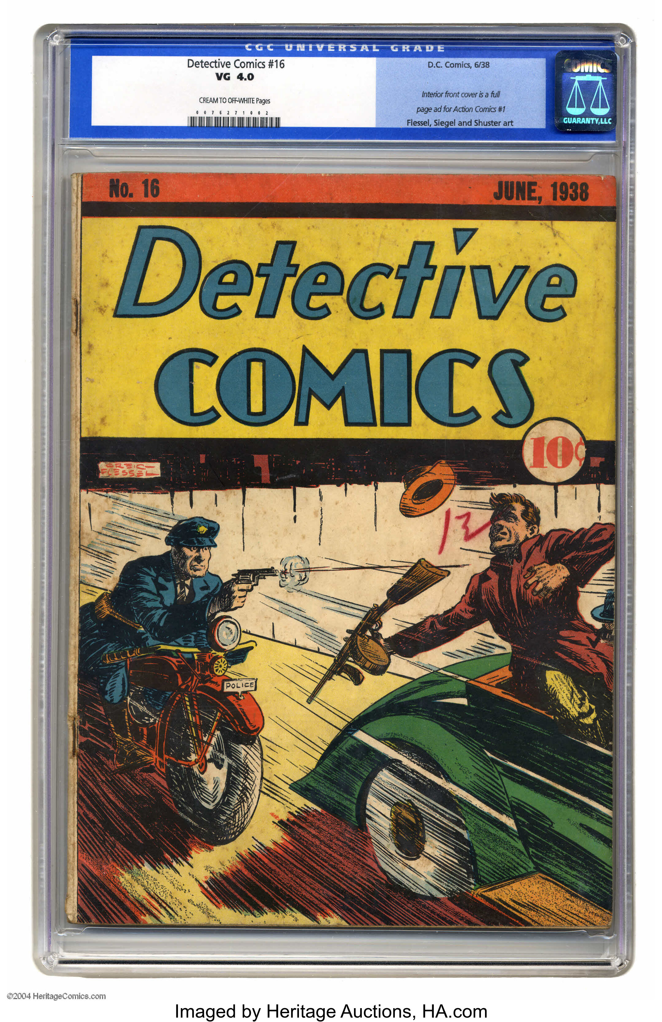 Detective Comics 16 Dc 1938 Cgc Vg 4 0 Cream To Off White Pages Lot 1099 Heritage Auctions