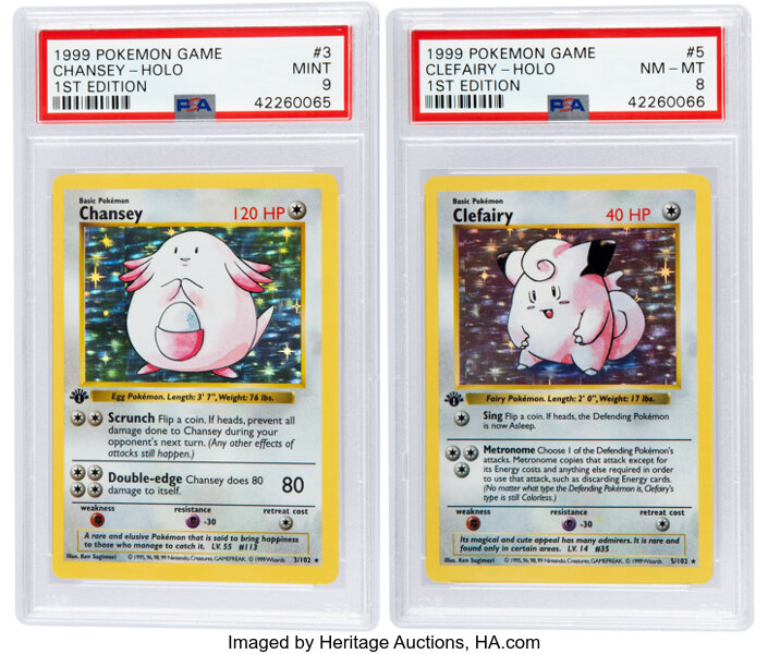 Instant Pokémon PSA Slab offers Collection Chansey, Clefairy, Clefable 6’s