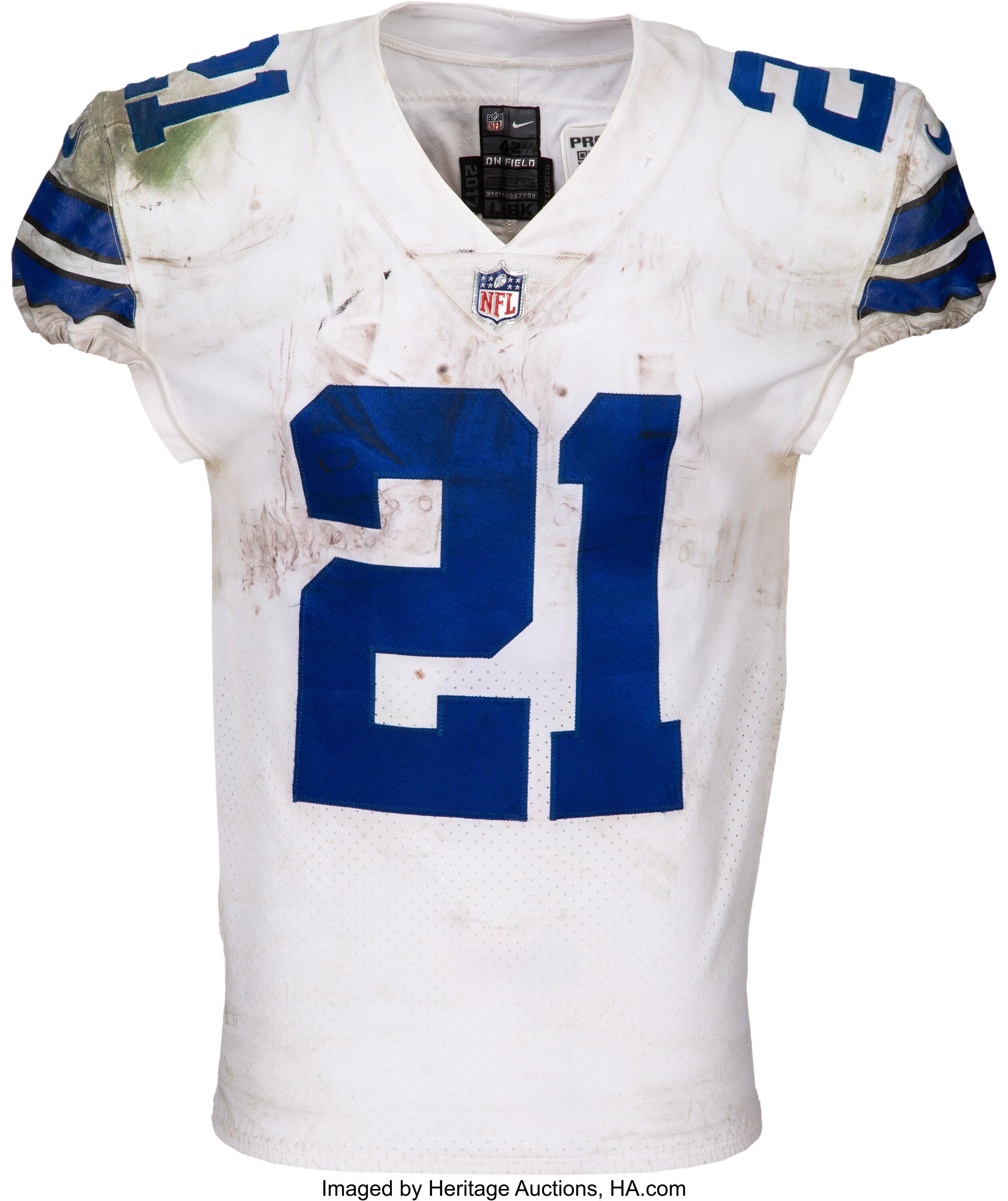 2017 Ezekiel Elliott Game Worn & Unwashed Dallas Cowboys Jersey -, Lot  #80288