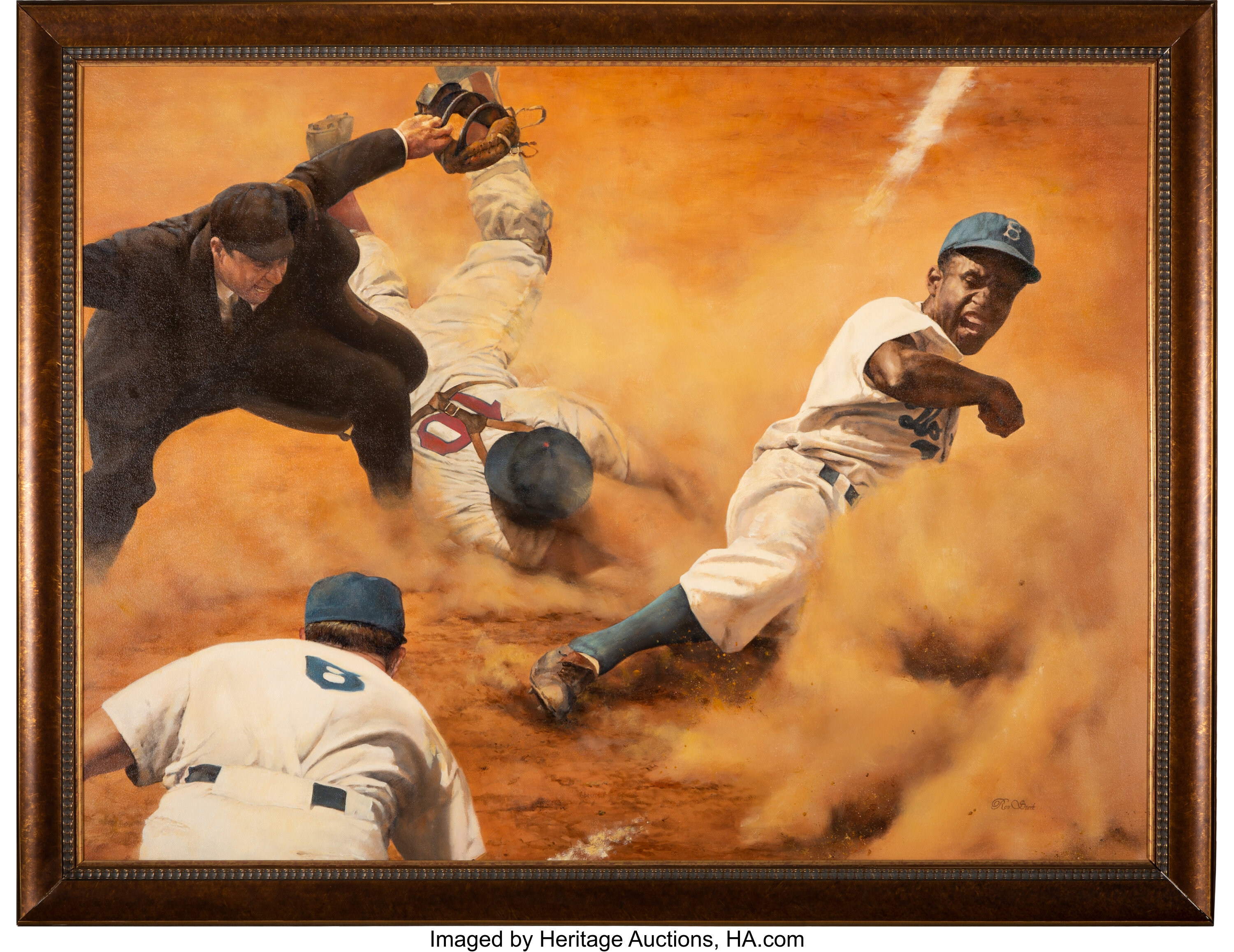 Jackie Robinson vintage painting