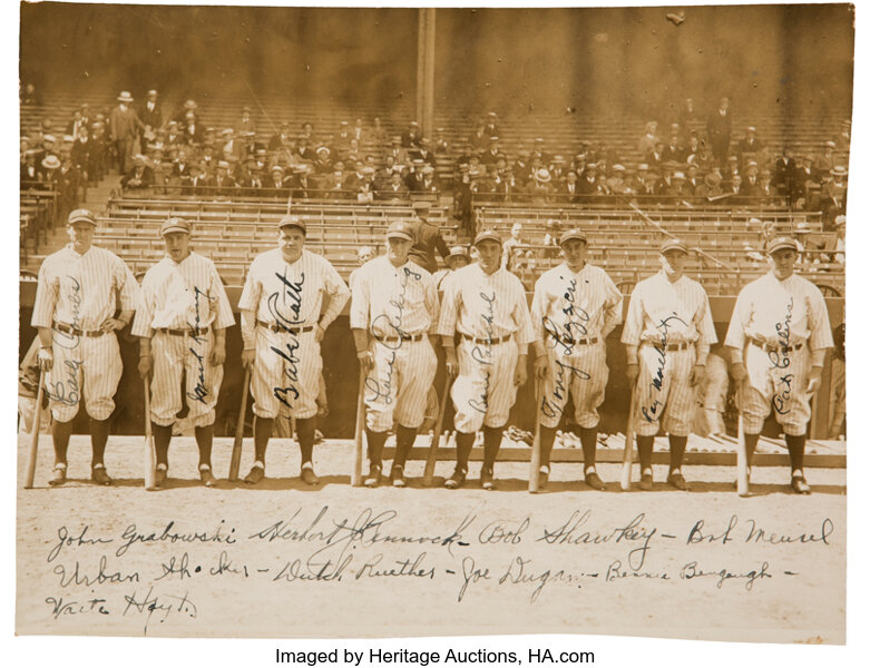 Lot Detail - 1927 New York Yankees World Champions Team Signed OAL