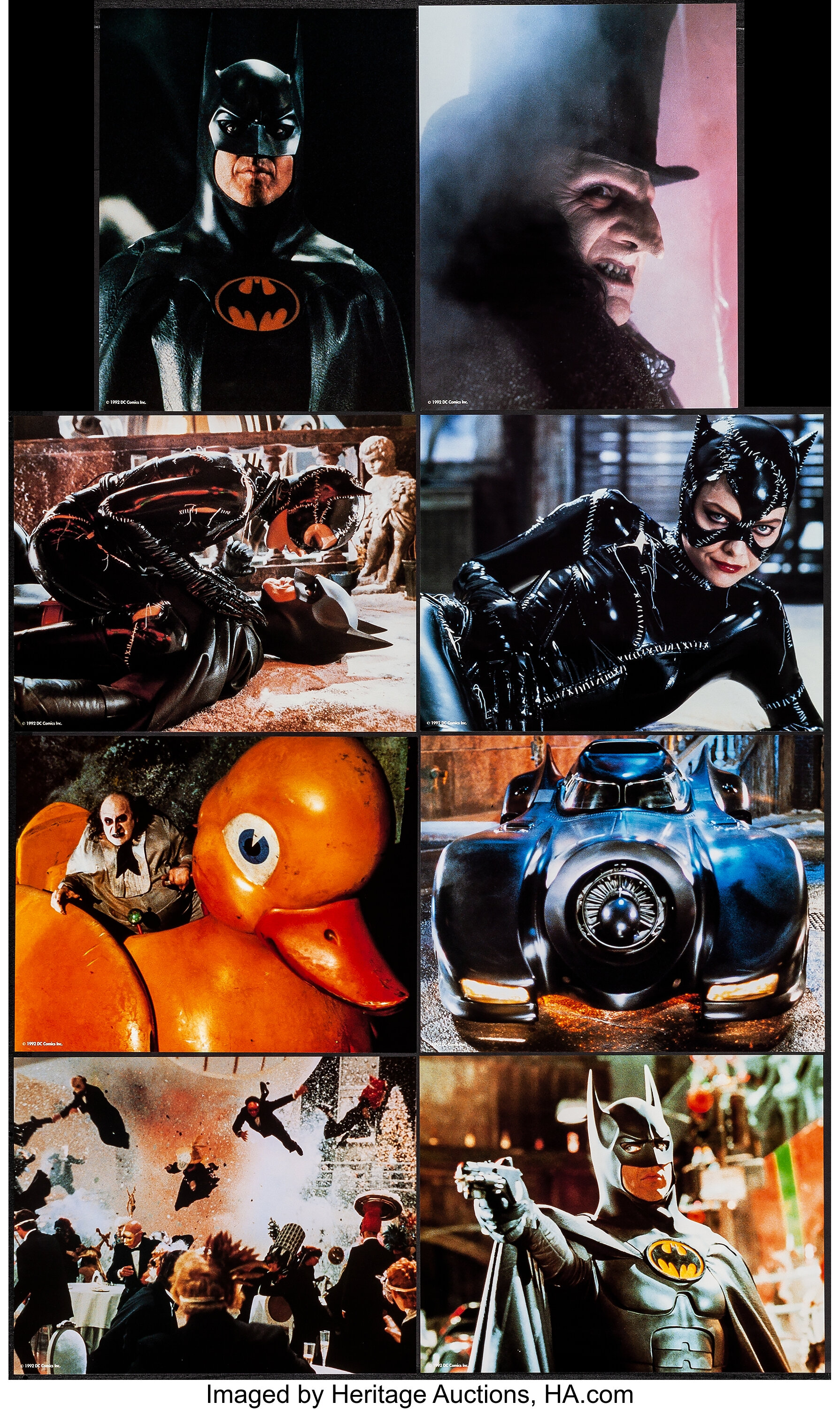 Batman Returns Zanart Publishing 1992 Very Fine Lobby Card Set Lot Heritage Auctions