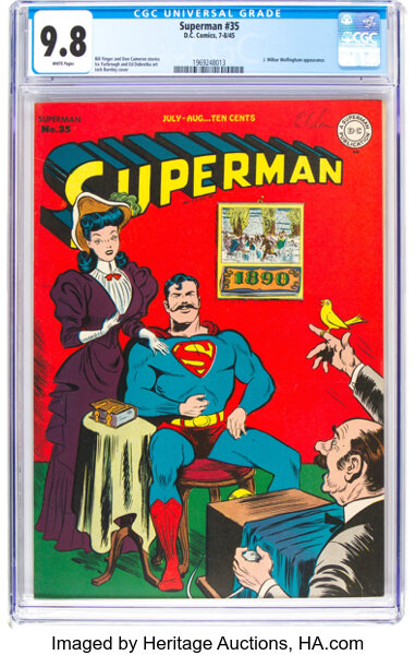 Golden Age (1938-1955):Superhero, Superman #35 (DC, 1945) CGC NM/MT 9.8 White pages....