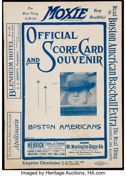 1908 Red Sox vs. Browns Program/Scorecard. Baseball Collectibles, Lot  #41162