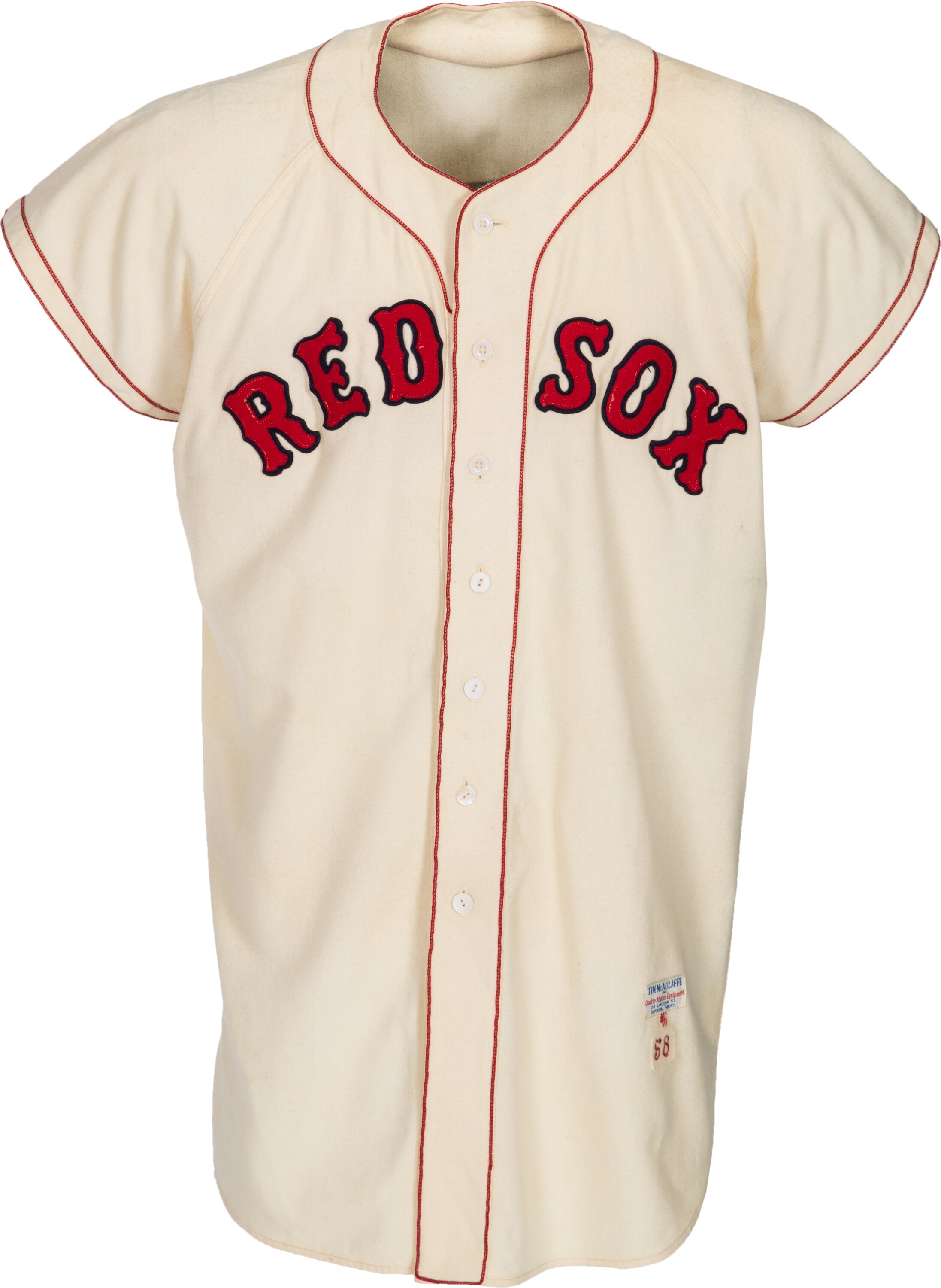 1958 Ted Williams Game Worn Boston Red Sox Jersey, MEARS A7.5