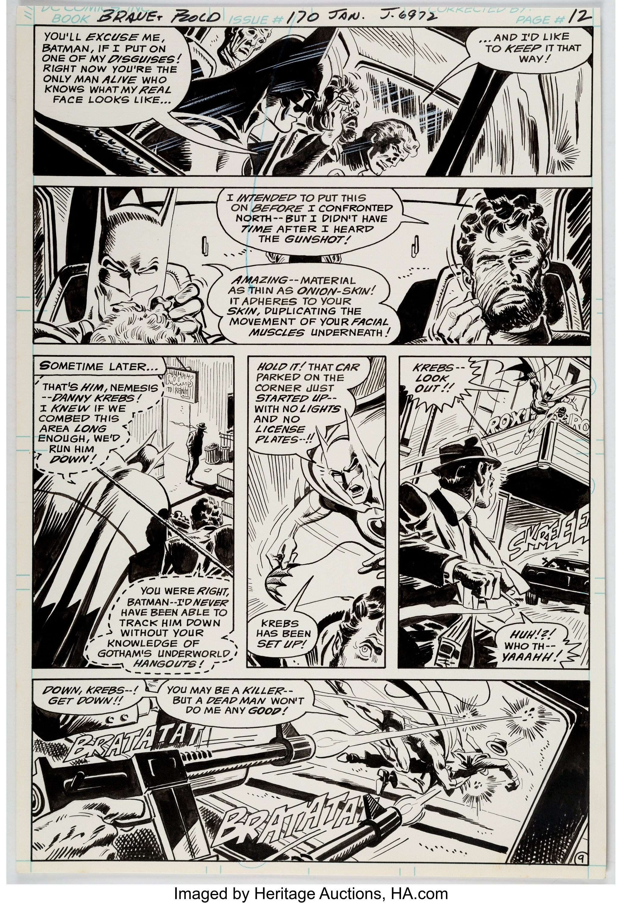 Jim Aparo The Brave And The Bold #170 Story Page 9 Original Art 