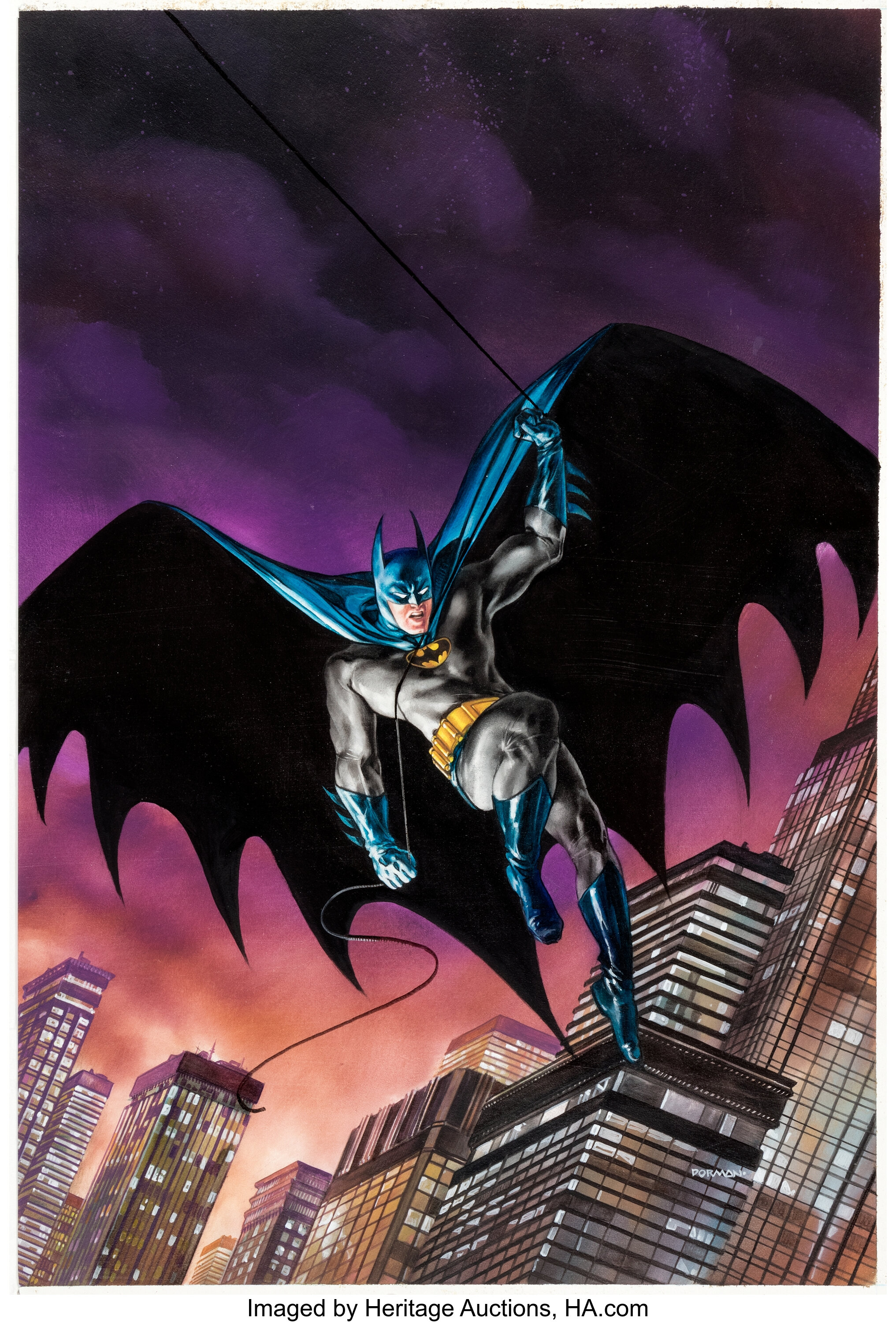 Dave Dorman Batman: To Stalk a Specter Paperback Cover Original Art