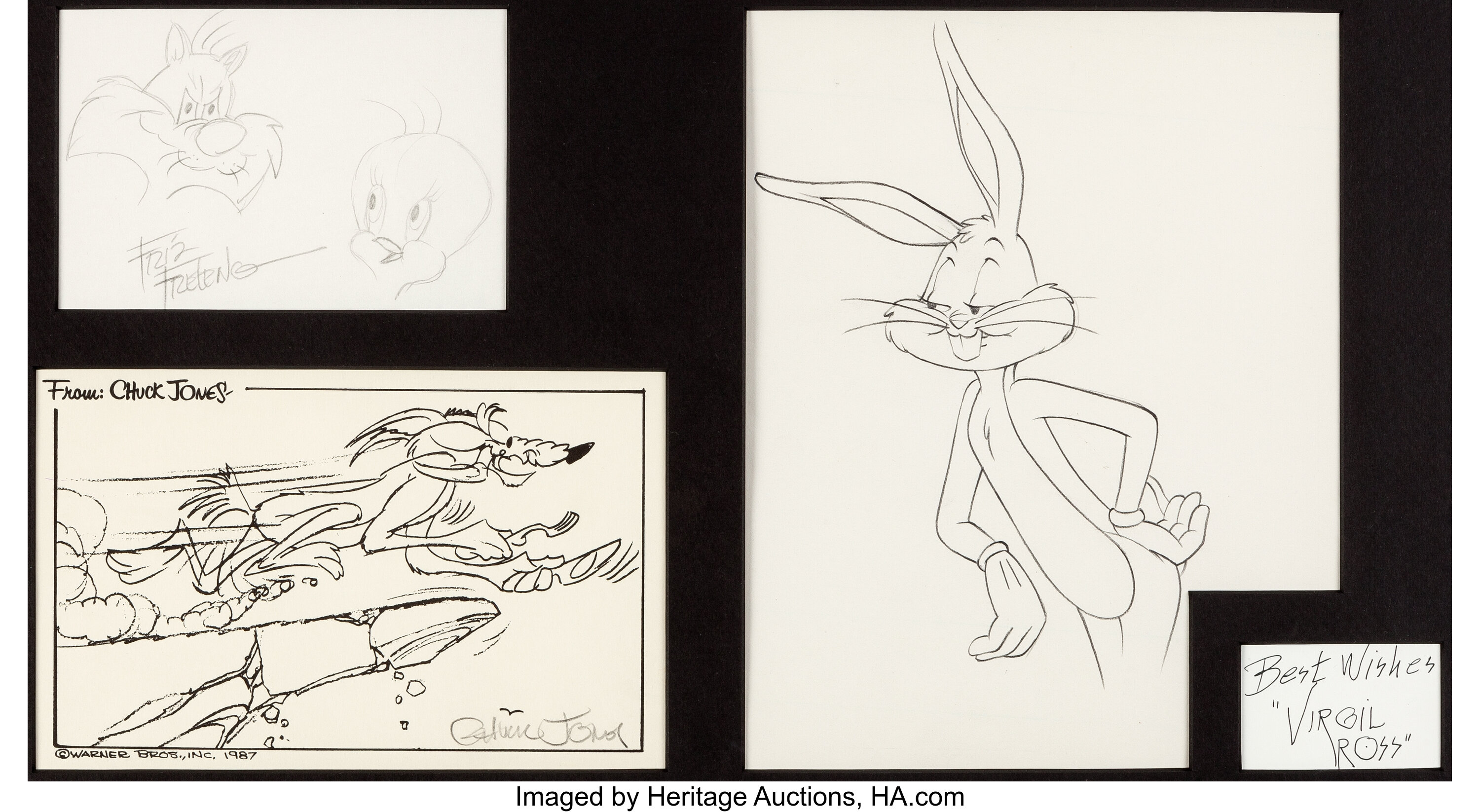 Original Warner Brothers Virgil Ross Model Sheet Animation Drawing fea –