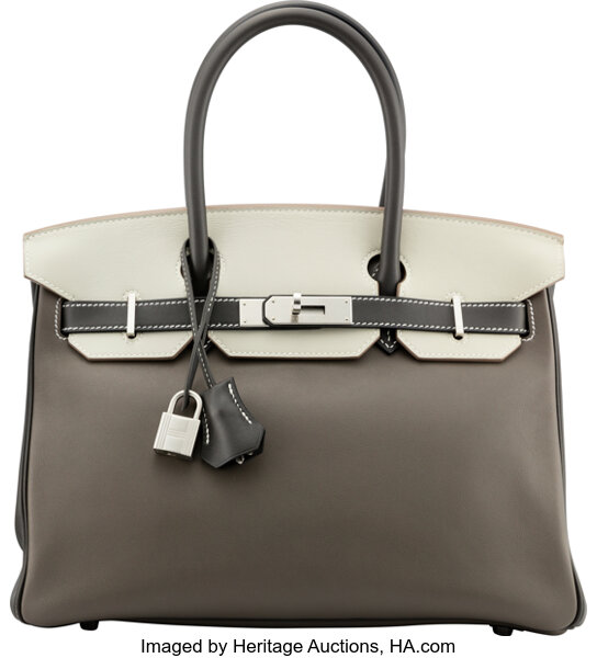 Hermes Evelyne III GM Togo Bag in Gris Tourterelle with Palladium Hardware