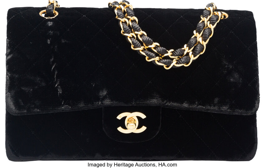 Chanel 2000s Black Rare Velvet Medium Flap Bag · INTO