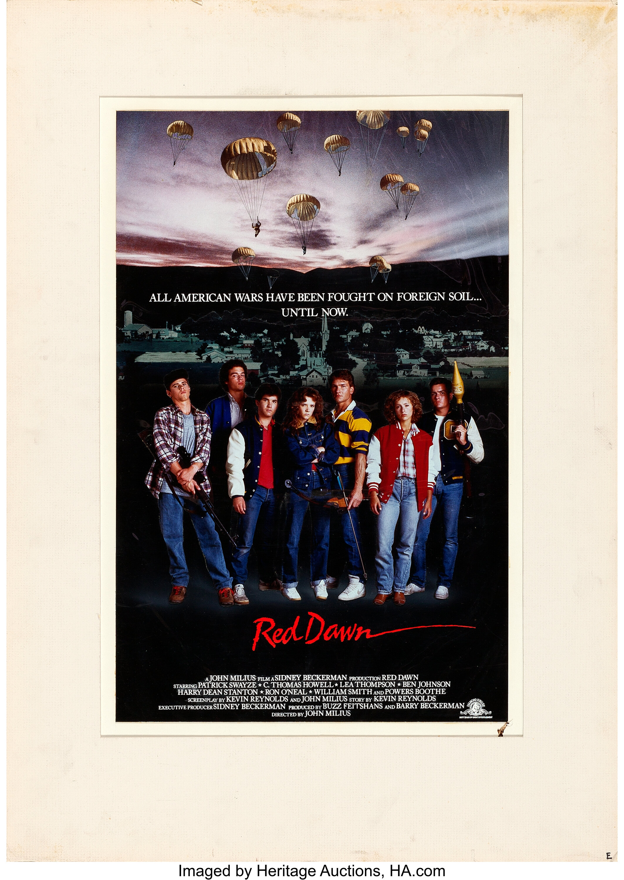 Red Dawn (MGM, 1984). Very Fine- on Illustration Board. Matted