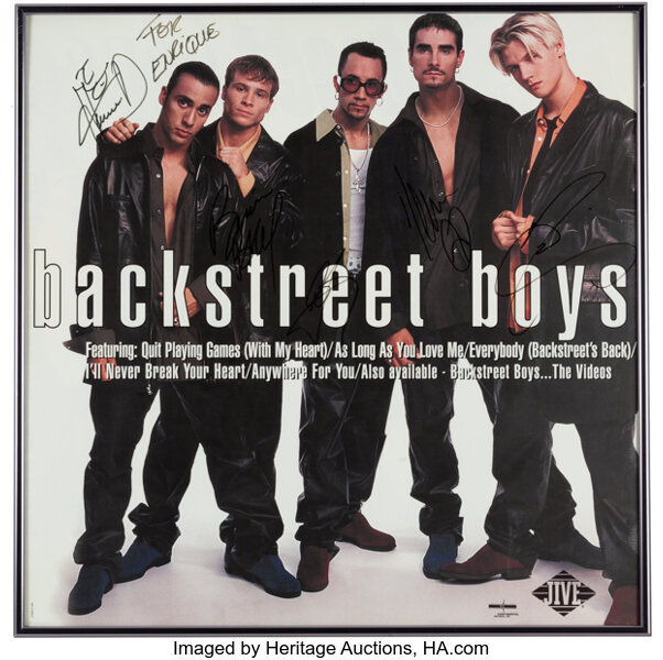 Backstreet Boys Signed Program FRAMED Autographed Program -  Portugal