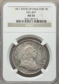 Great Britain: George III 3 Shillings Bank Token 1811 AU55 NGC