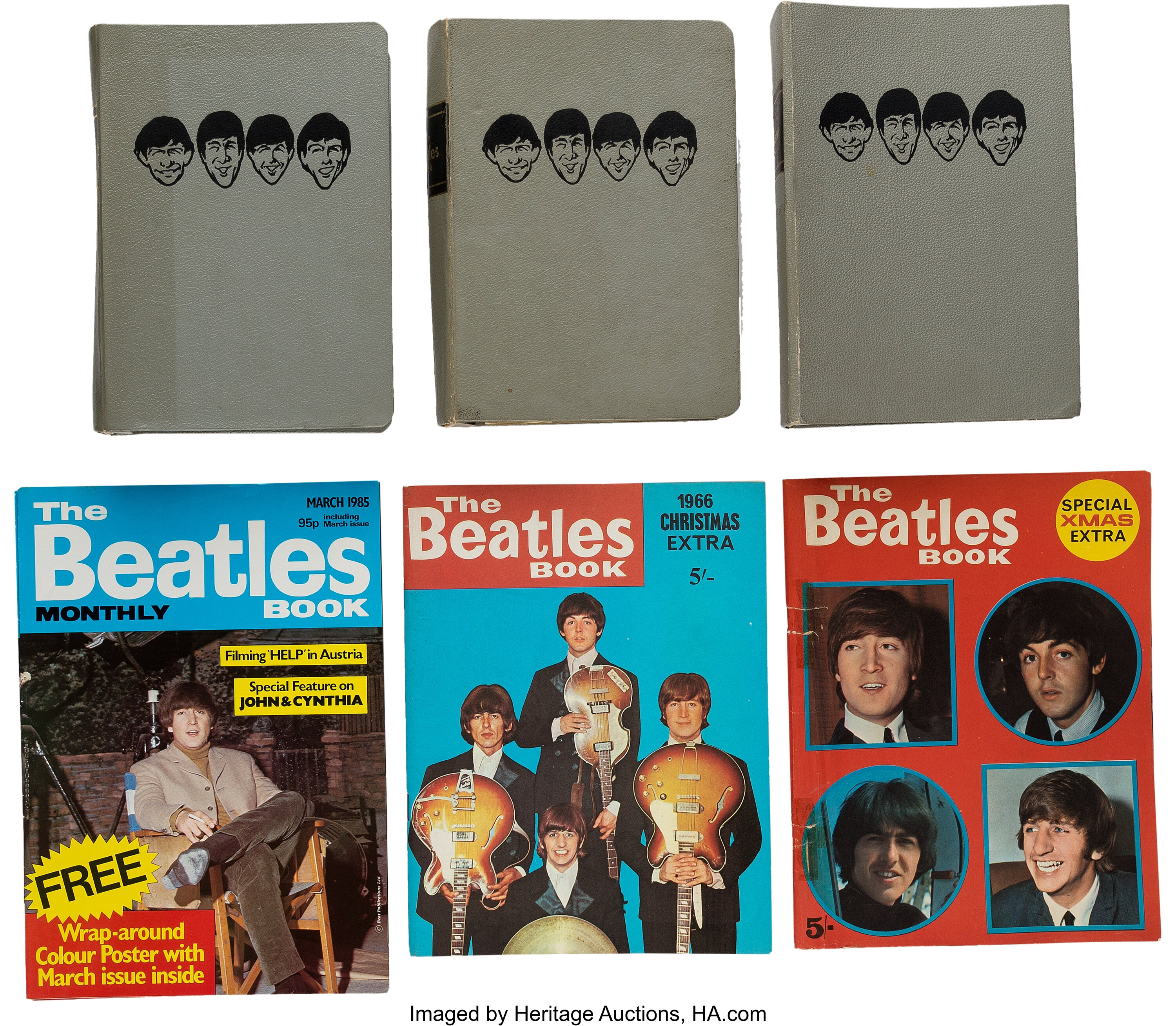 Beatles Beatles Book Collection with Binders. (Total 9 Items