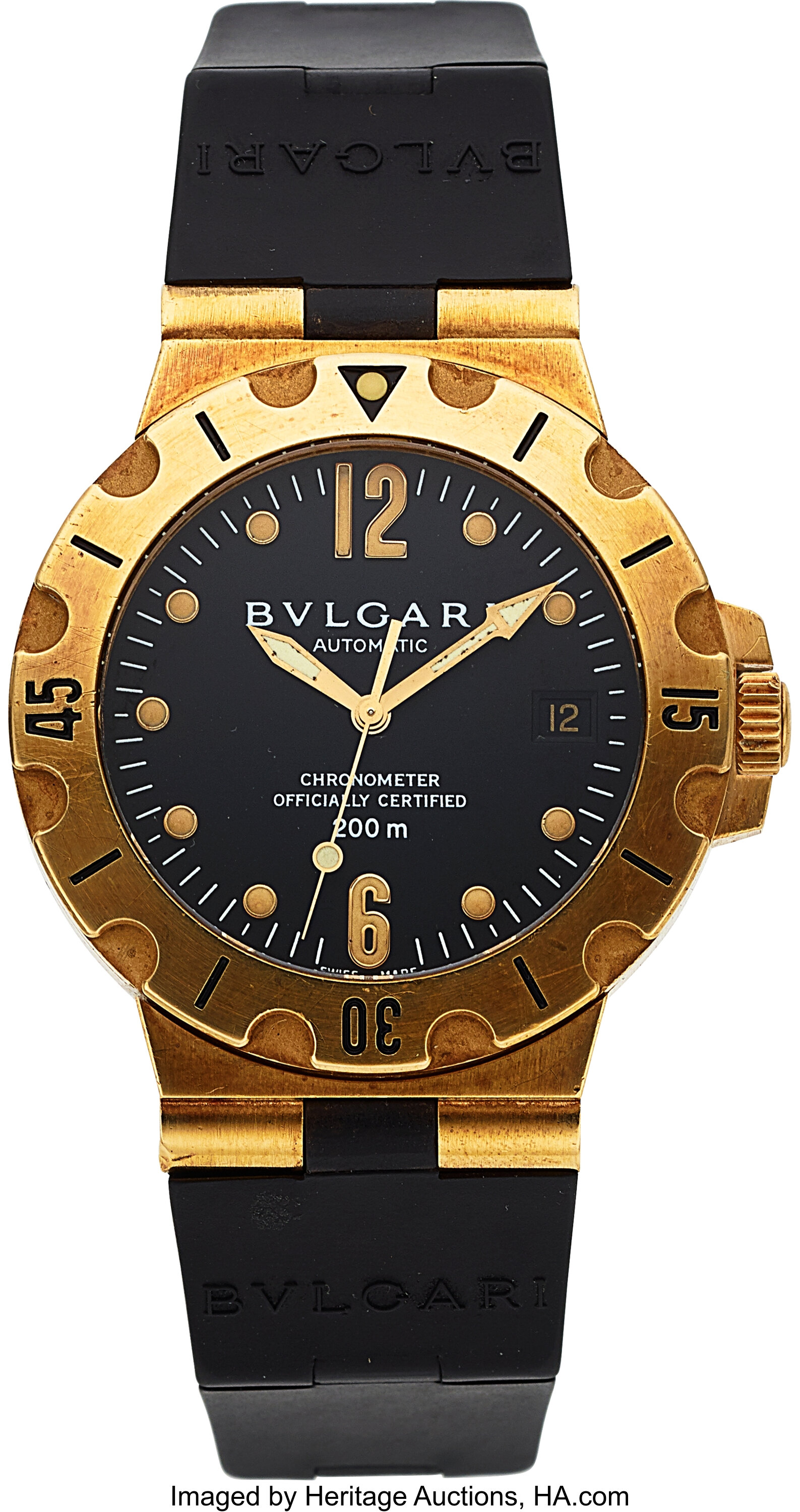 Bvlgari Diagono Scuba 200m 18K Yellow Gold Automatic Ref. SD