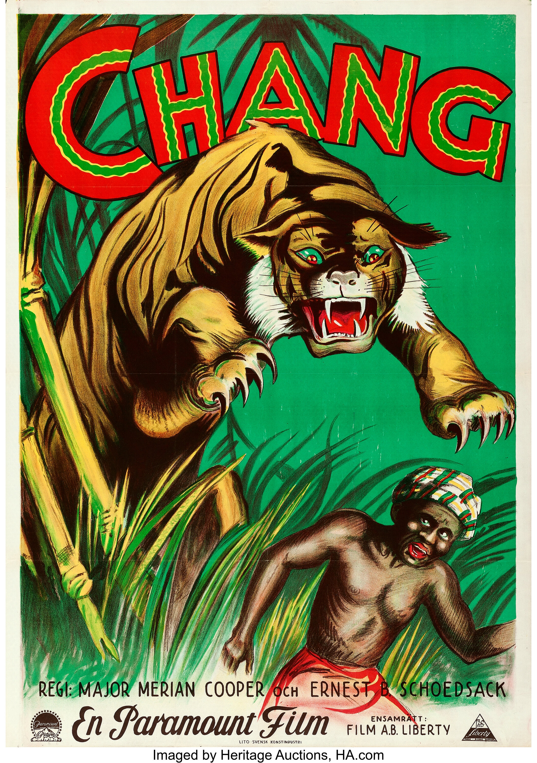 Chang: A Drama of the Wilderness (Paramount, 1927). Folded, Very ...