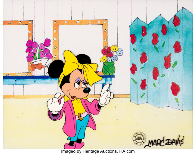 spiegel Tijdreeksen Klant Minnie Mouse TV Commercial Production Cel Signed by Marc Davis | Lot #13205  | Heritage Auctions