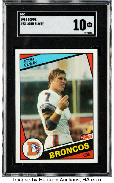 Sold at Auction: Graded Gem Mint 10 - John Elway 1990 Fleer #21 Card