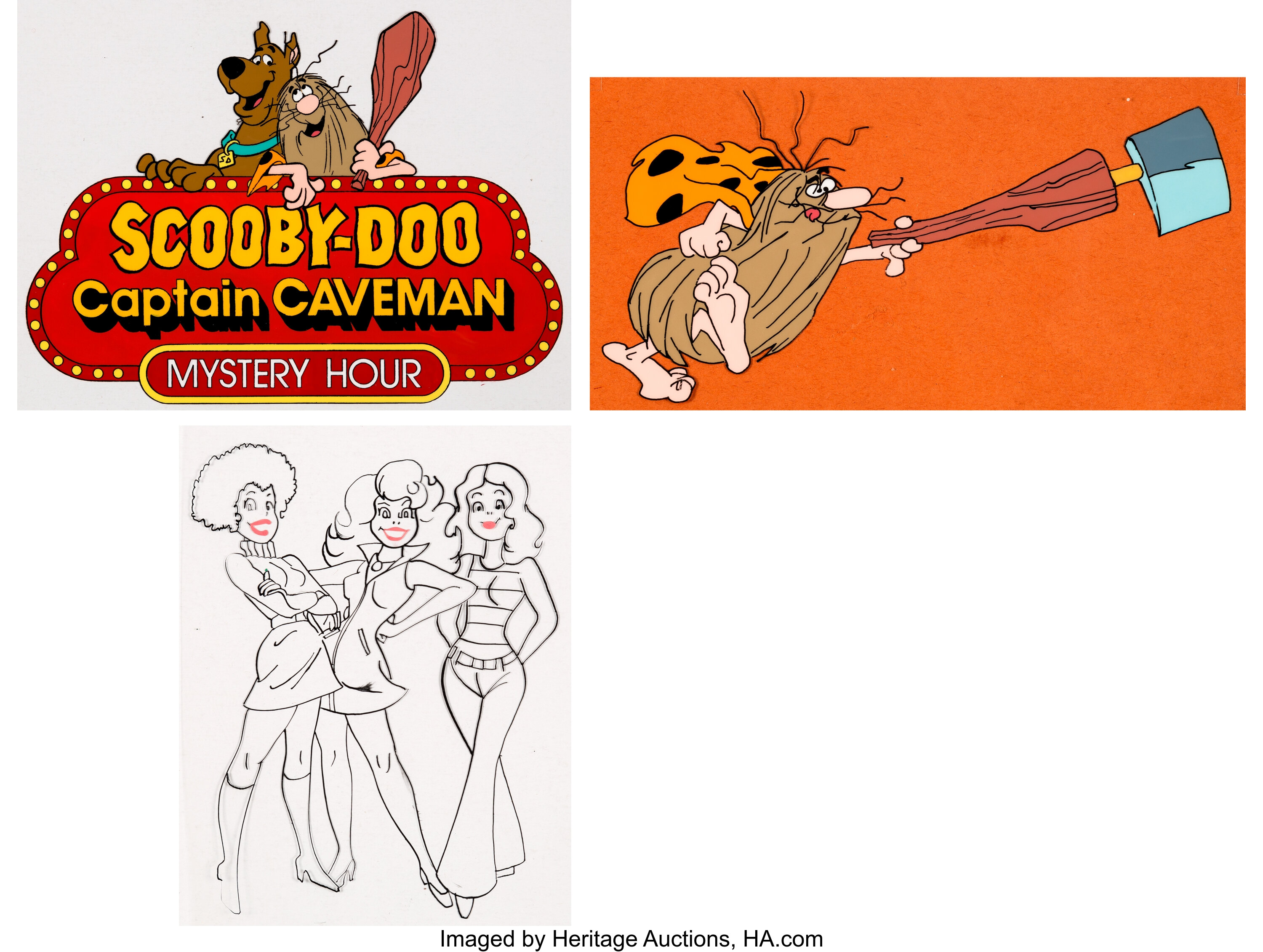 Scooby-Doo and Captain Caveman Mystery Hour Cel Group of 3 | Lot #15289 |  Heritage Auctions