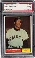 1961 Topps Juan Marichal #417 PSA Mint 9. Baseball Cards Singles, Lot  #52021