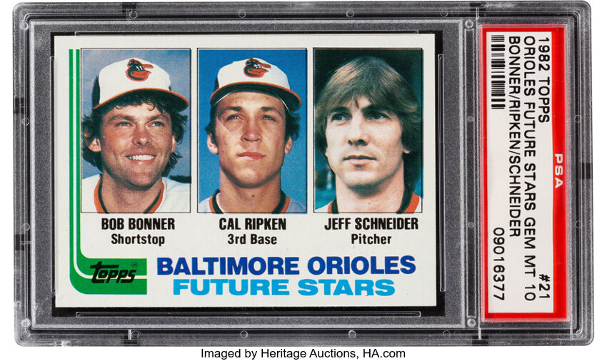 1981 TCMA Cal Ripken Jr. Minor League Rookie Card 9PSA 10 GEM MINT)