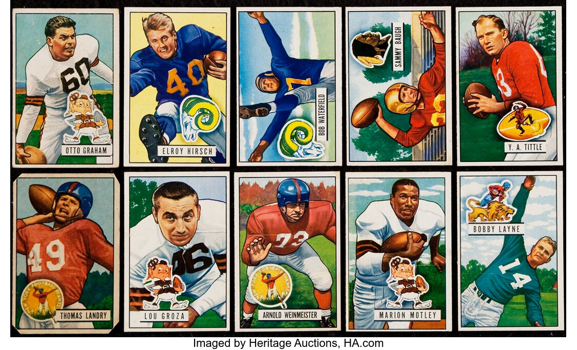 1951 Bowman Football Complete Set (144). Football Cards Sets Lot