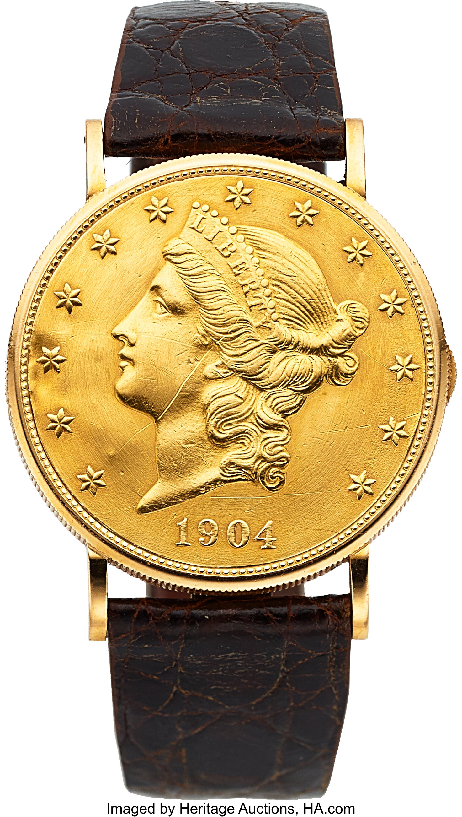 Gold coin watch best sale