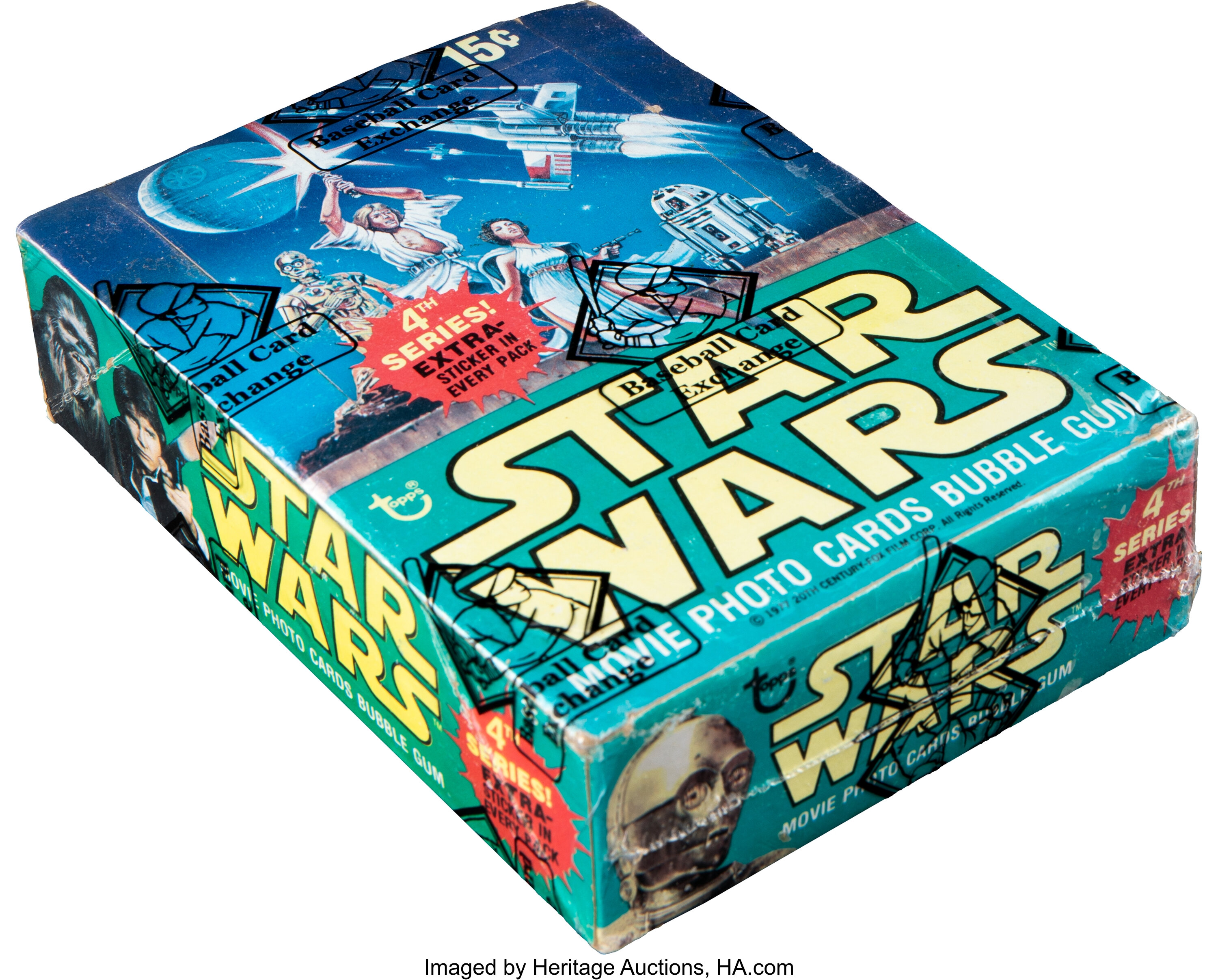 1977 Topps Star Wars Series 4 Wax Box With 36 Unopened Packs. Lot