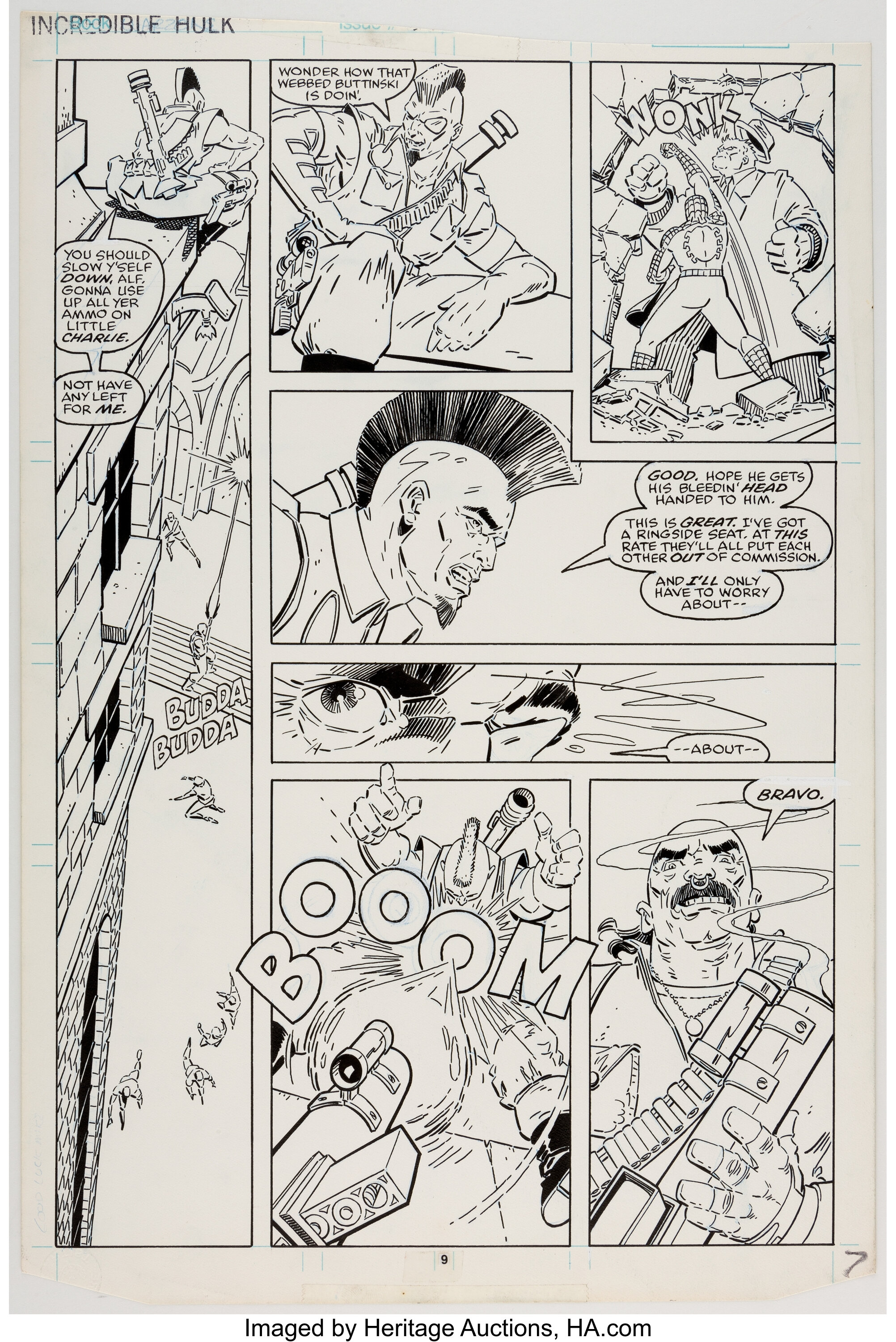 Jeff Purves And Terry Austin The Incredible Hulk 349 Story Page 7 Lot Heritage Auctions