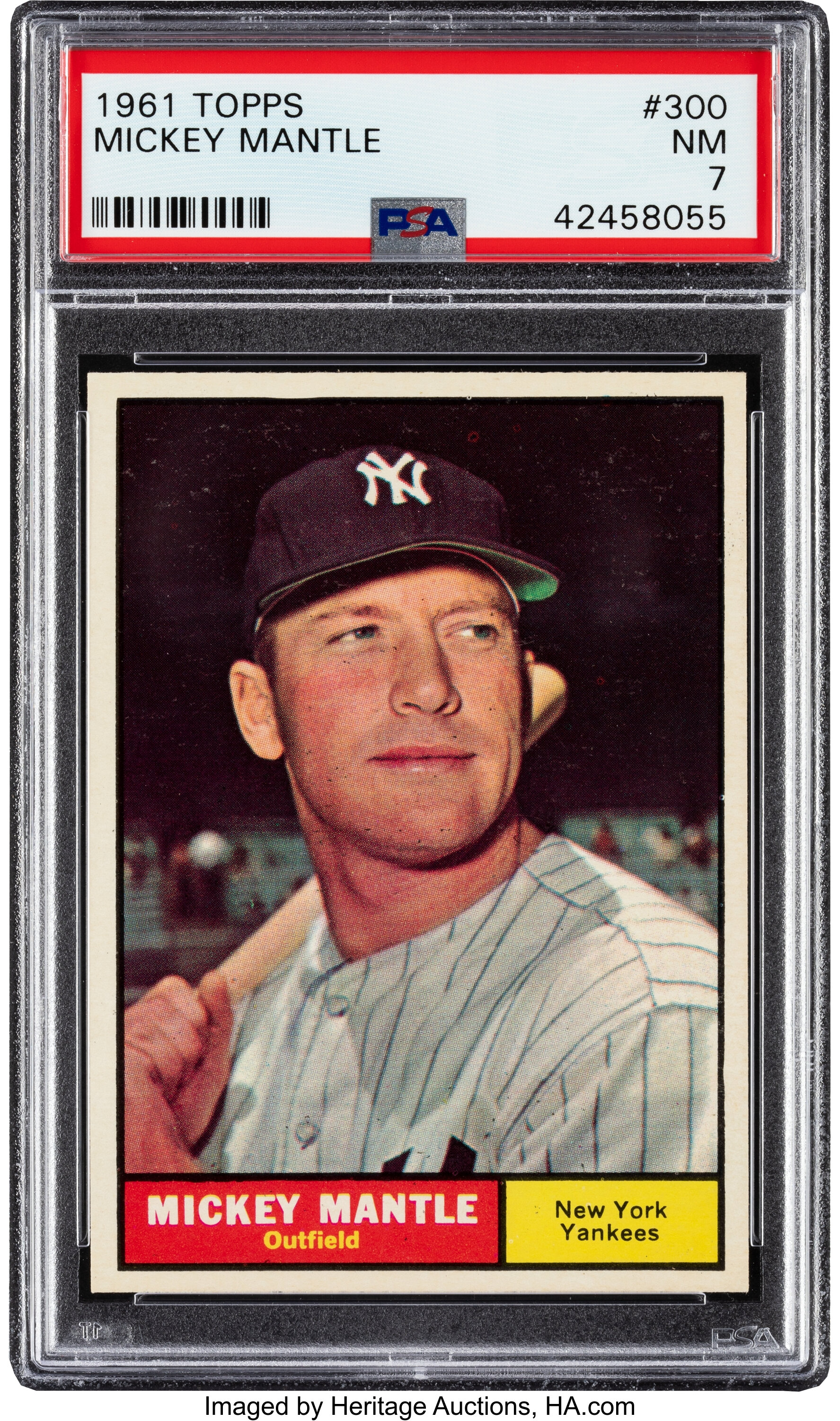1961 Topps Mickey Mantle #300 PSA NM 7.... Baseball Cards Singles | Lot  #52726 | Heritage Auctions
