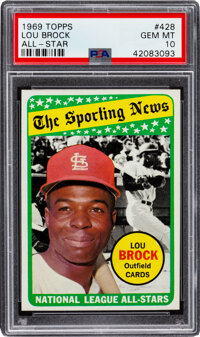 1967 Topps #63 Lou Brock Beckett Authentic Autograph Signed *5705
